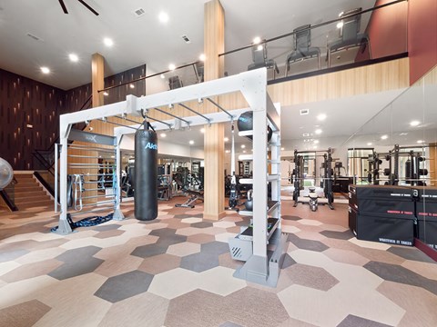Fitness Center at Heights at 1520 Apartments in Houston TX