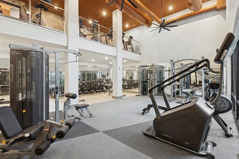 Fitness center at Luca Apartments in Austin TX