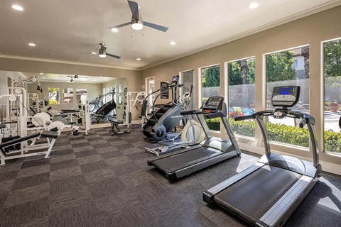 Fitness center at Vintara Apartments in Murrieta CA