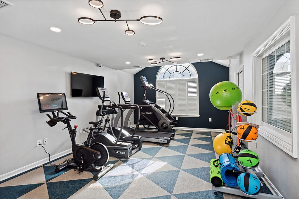 Fitness room cardio at England Run North in Fredericksburg VA