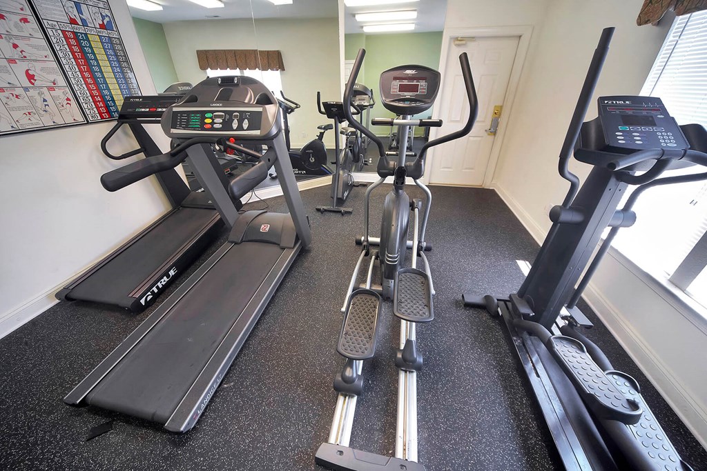 Fitness center elliptical at Broadwater Townhomes in Chester, VA