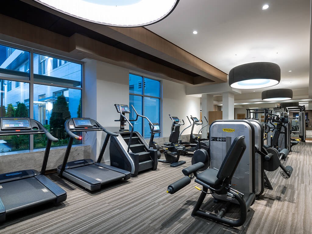 Fitness center treadmills at Cirro King of Prussia Apartments in King of Prussia PA