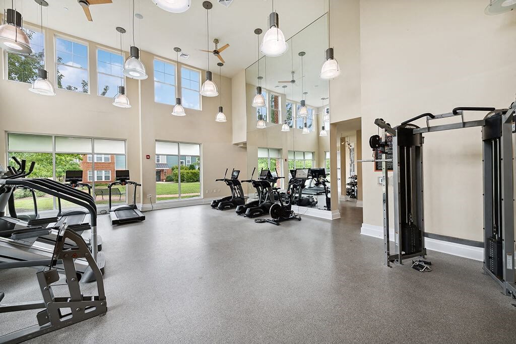Fitness center at Westerchester at the Pavillions in Waldorf MD