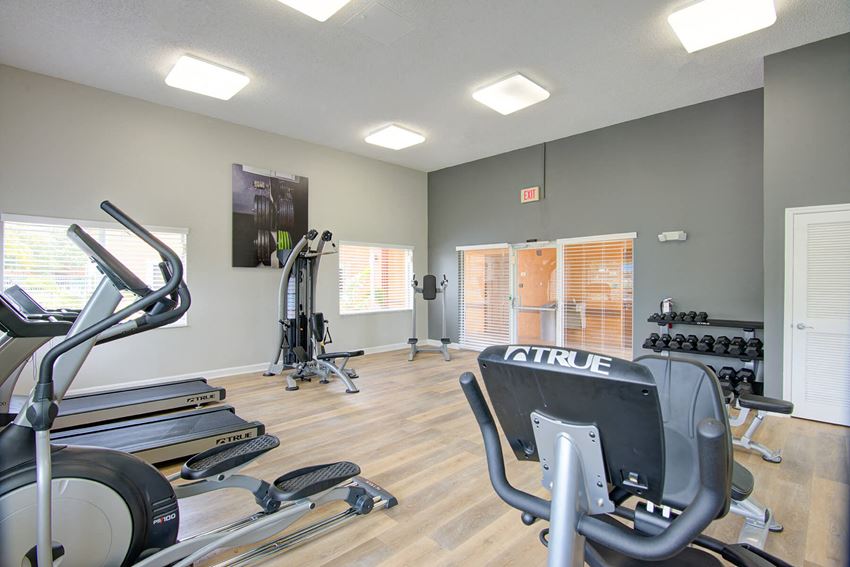 Fitness Center cardio machines at Running Brook in Miami FL - Photo Gallery