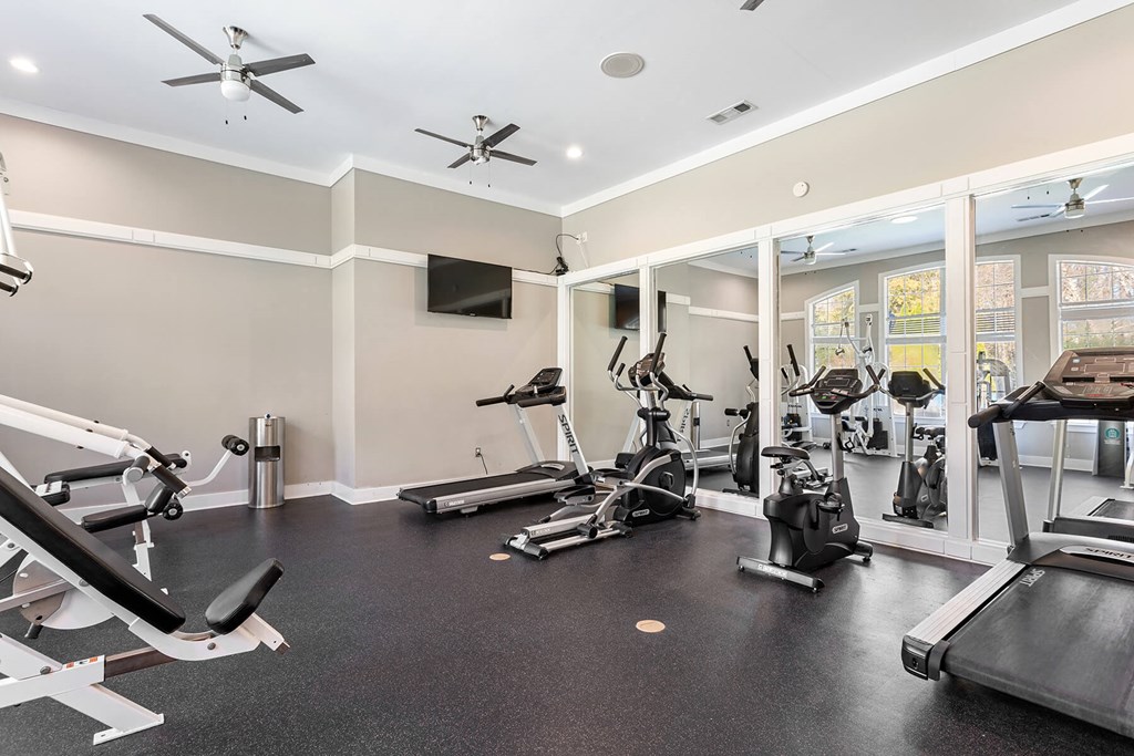Fitness center cardio at Longwood Vista Apartments in Atlanta GA