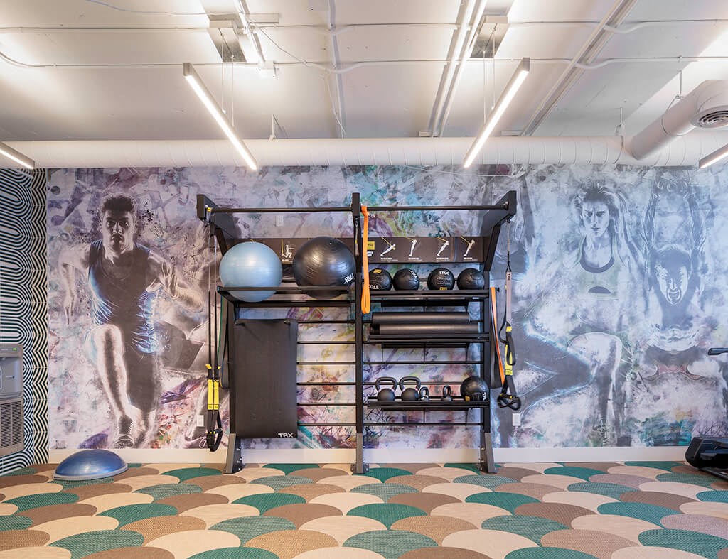 Fitness Center Cross Training Equipment at Il Palazzo Apartments in San Diego, CA