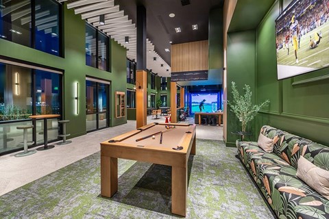 Game lounge at The Brynn in Kirkland WA