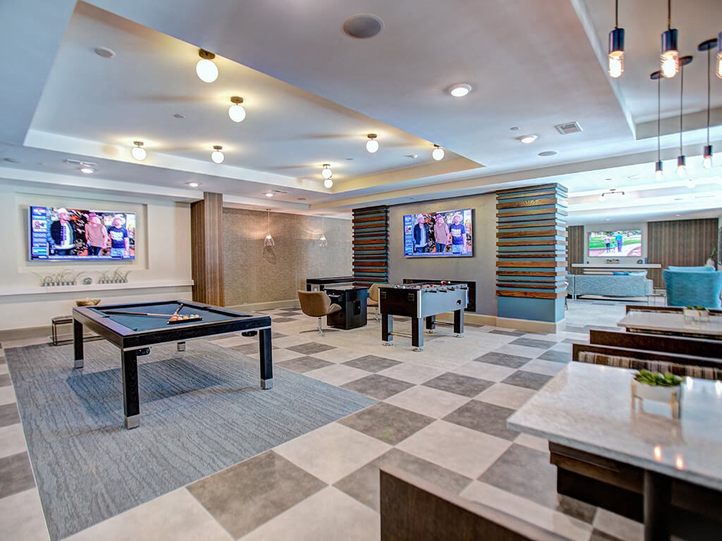 Game room at Caroline Charleston SC