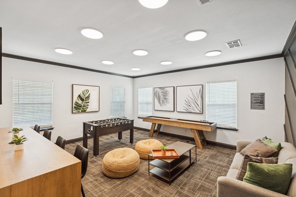 Game room at Cypress View Villa Apartments in Weatherford TX