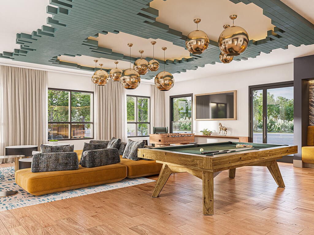 Gameroom at The Quill Apartments in Milford, MA