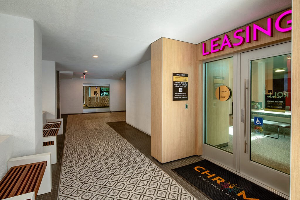 Garage Leasing Rideshare Valet Entry at Chroma Apartment Homes in Canoga Park CA
