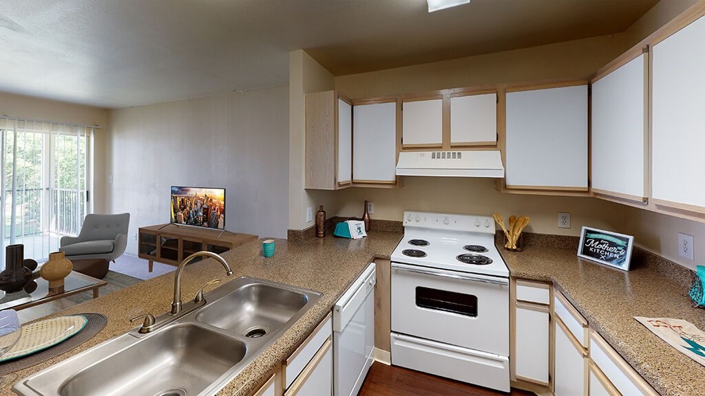 Kitchen at Paradise Oaks apartments in Austin TX