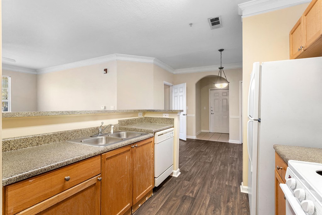 Kitchen counter at Longwood Vista Apartments in Atlanta GA