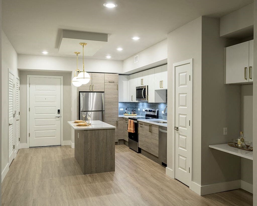 Kitchen at Treo Apartments in Fort Lauderdale FL