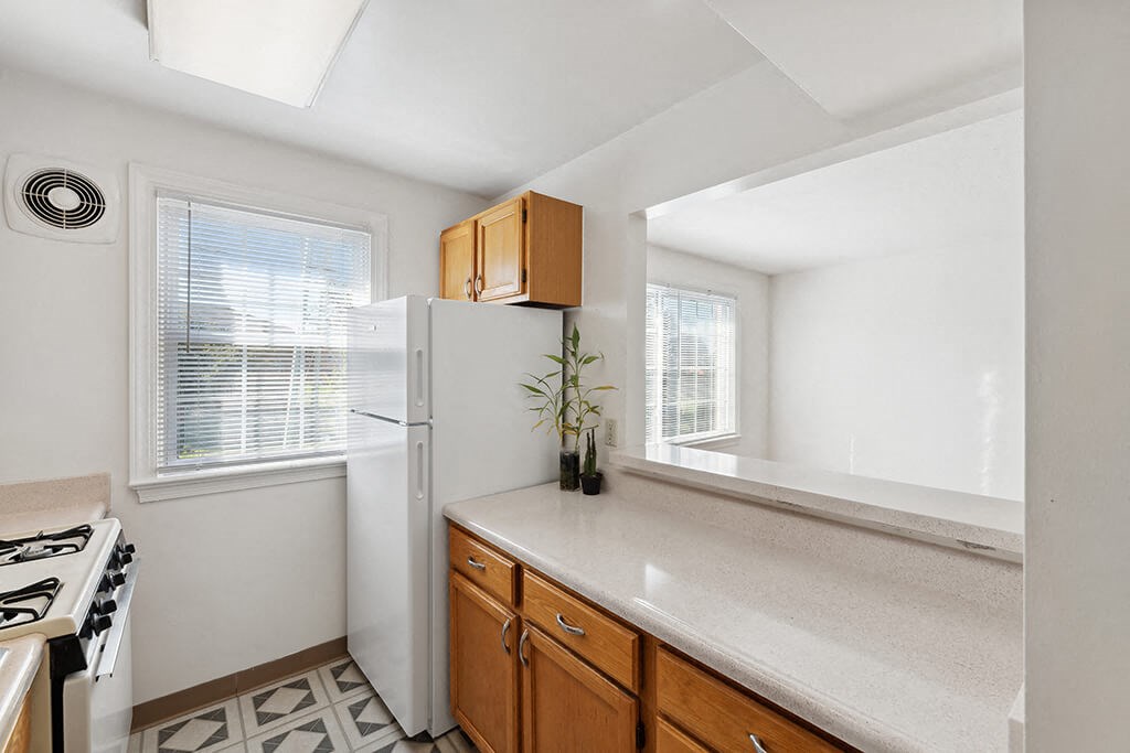 Kitchen counters at Patrick Henry Apartments in Arlington, VA