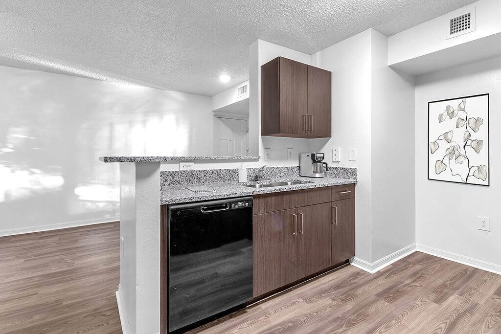 Kitchen appliances at Cedar Grove Apartments in Miami FL