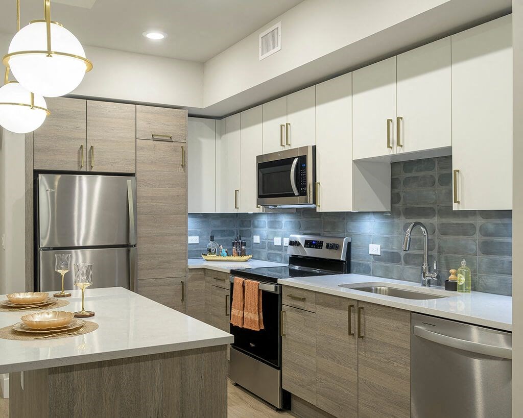 kitchen at Treo Apartments in Fort Lauderdale FL