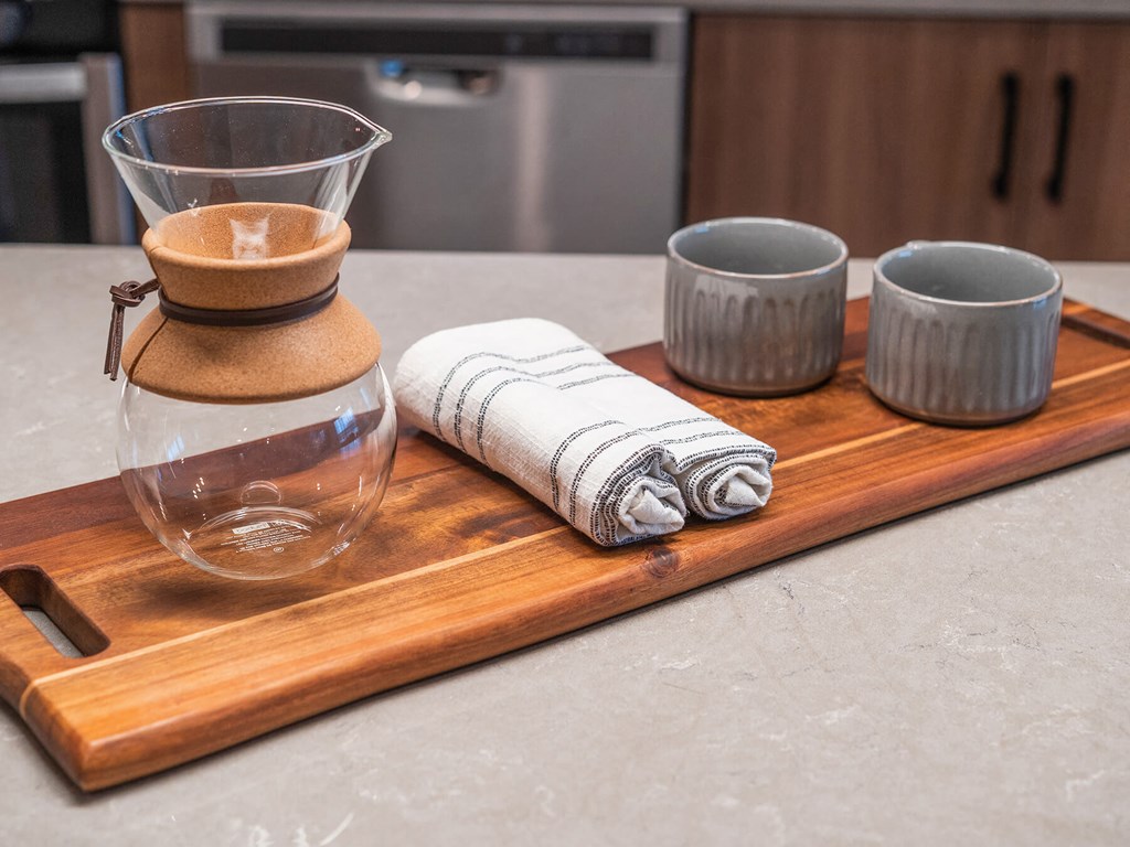 Kitchen accessories at VERO Apartments in Chelsea MA