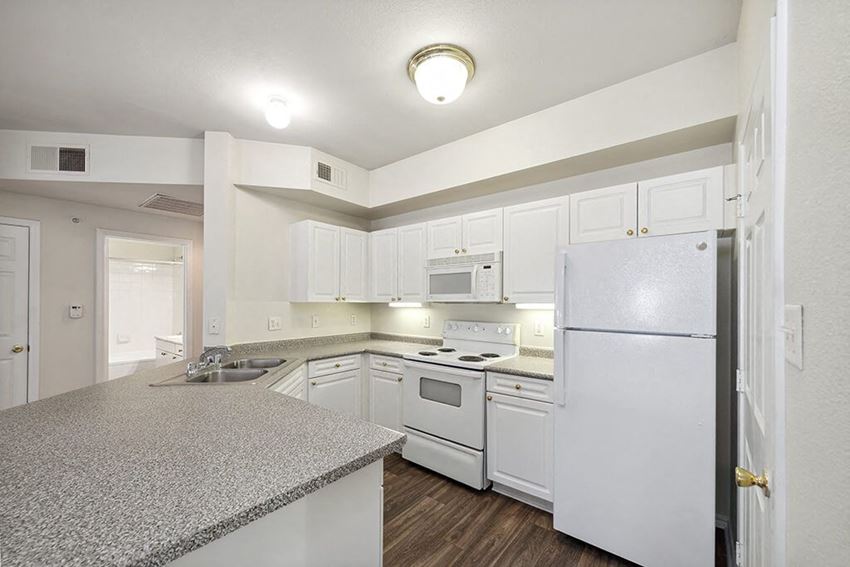 Kitchen at Tivoli apartments in Dallas TX