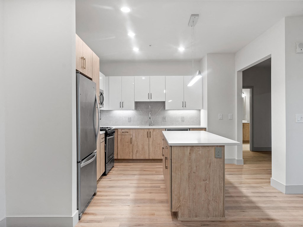 Kitchen pearl design package at VERO Apartments in Chelsea MA