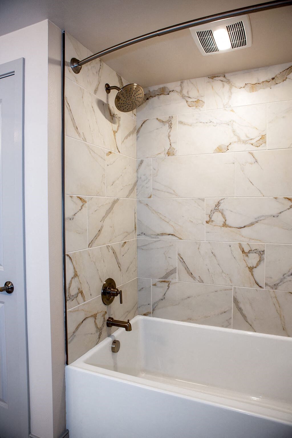 Sparkle Bathroom Shower at Chroma Apartment Homes in Canoga Park CA