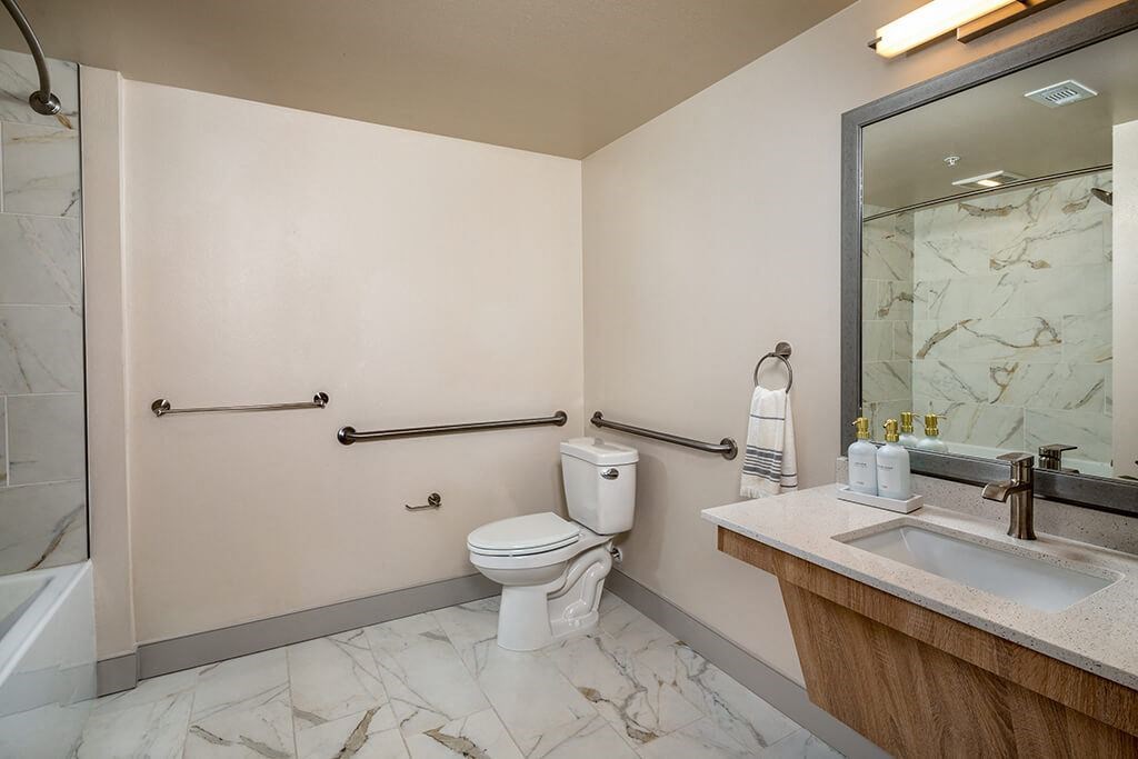 Sparkle Bathroom at Chroma Apartment Homes in Canoga Park CA