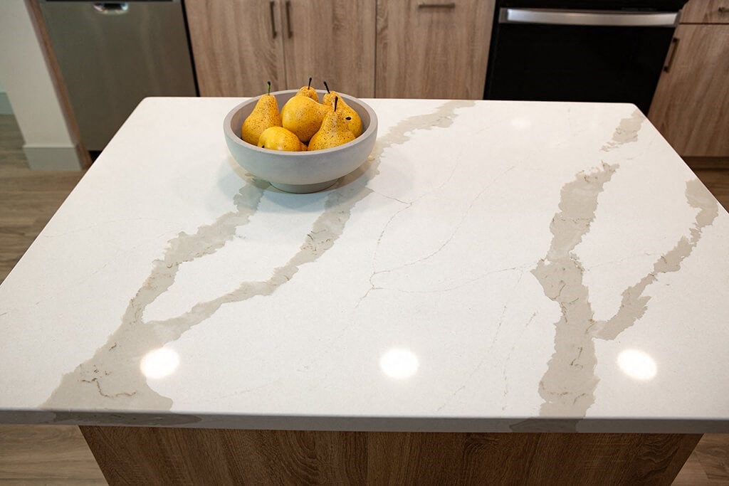 Sparkle Kitchen Island at Chroma Apartment Homes in Canoga Park CA