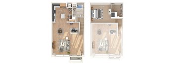 LW1 floorplan image at Chroma Apartments in Canoga Park CA