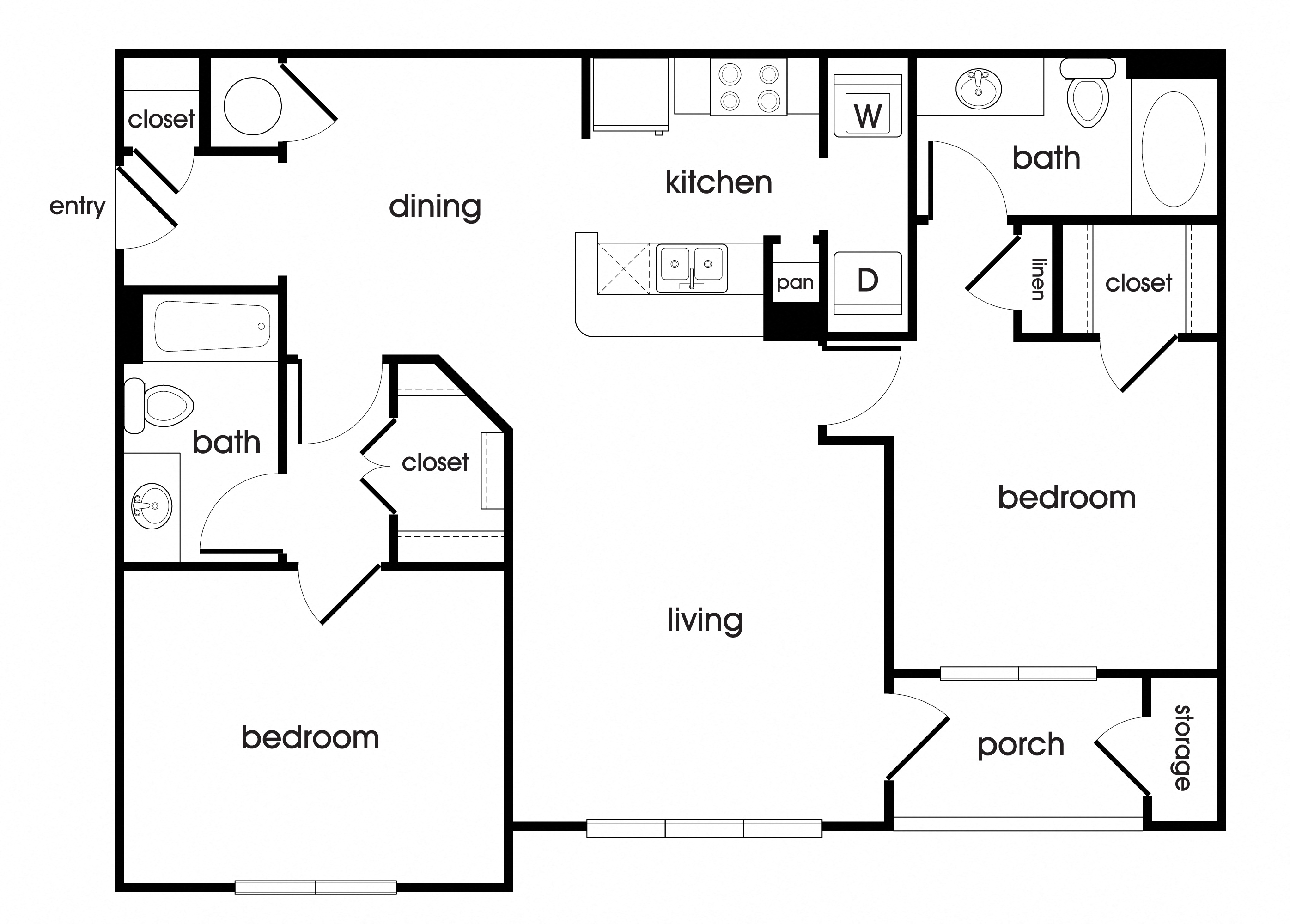 B1 Floorplan at Lakeside Vista Apartments in Kennesaw, GA