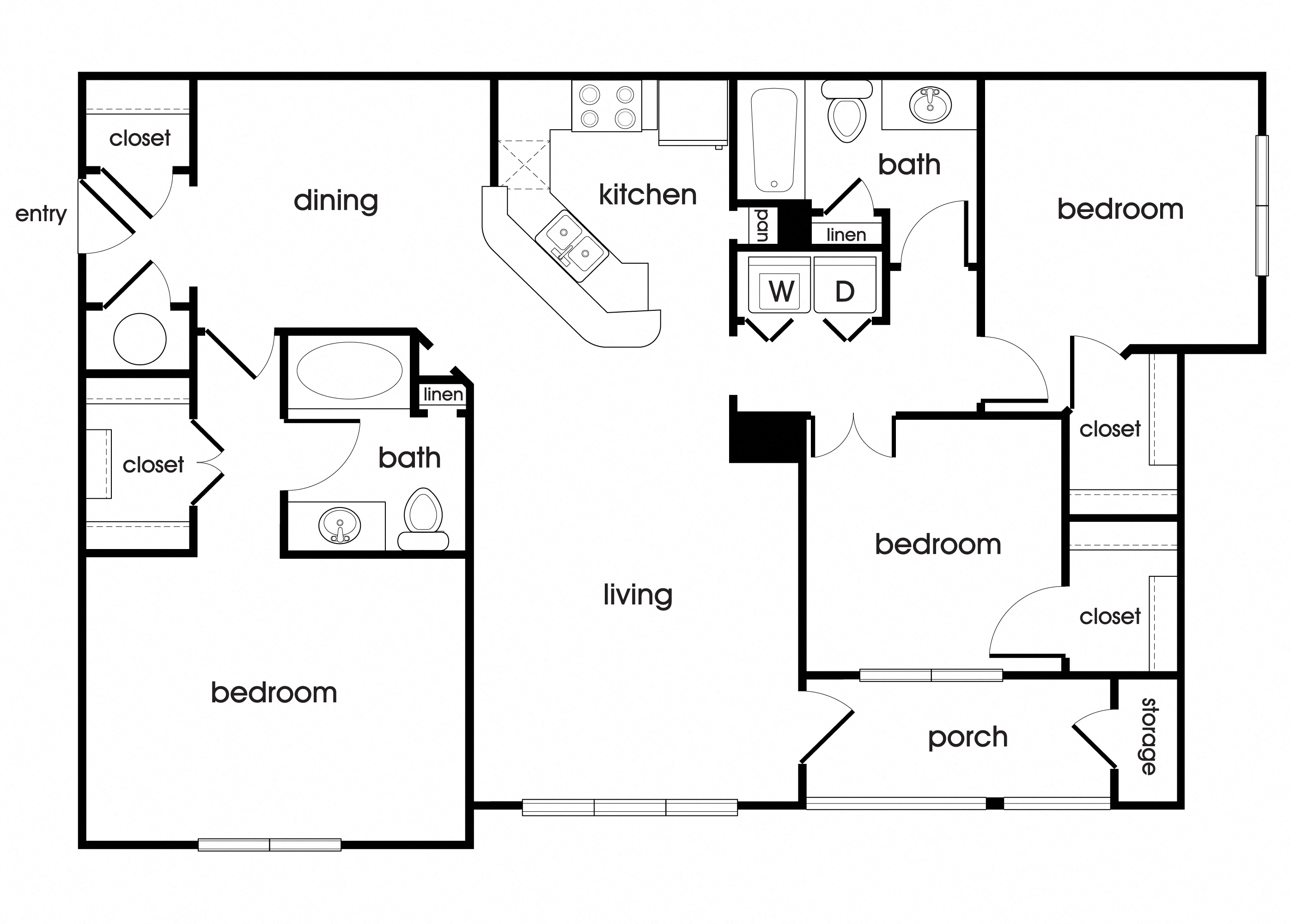 C1 Floorplan at Lakeside Vista Apartments in Kennesaw, GA