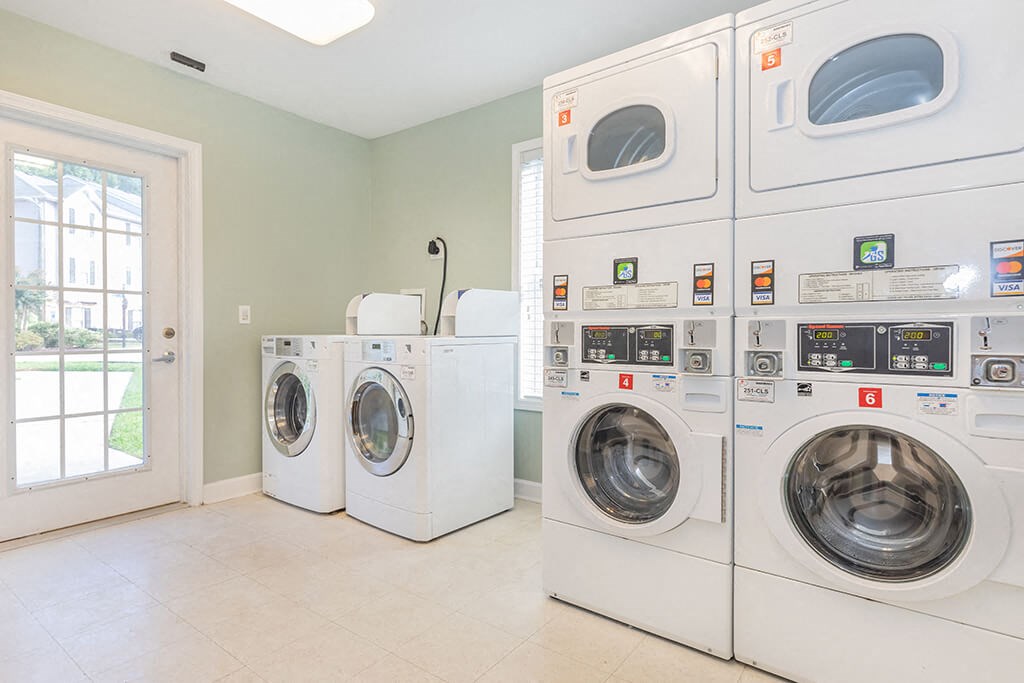 On site laundry center at Greens of Pine Glen in Durham NC