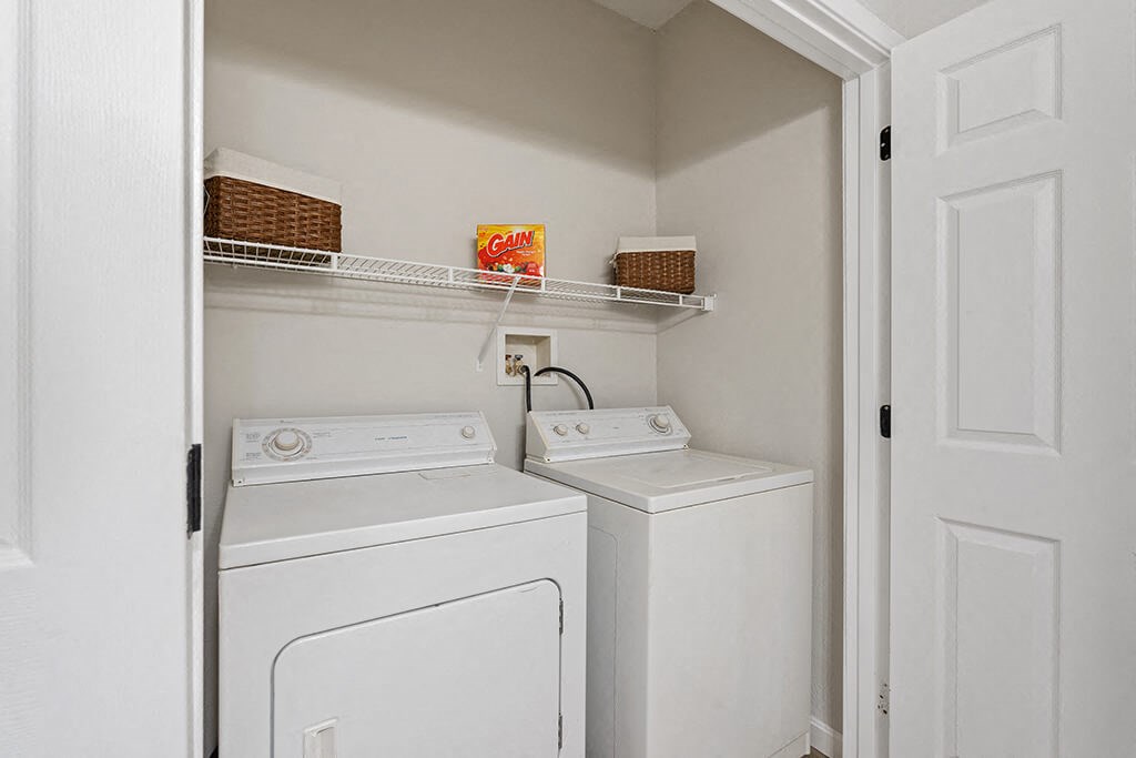Laundry Closet at River Pointe at Den Rock Park in Lawrence MA