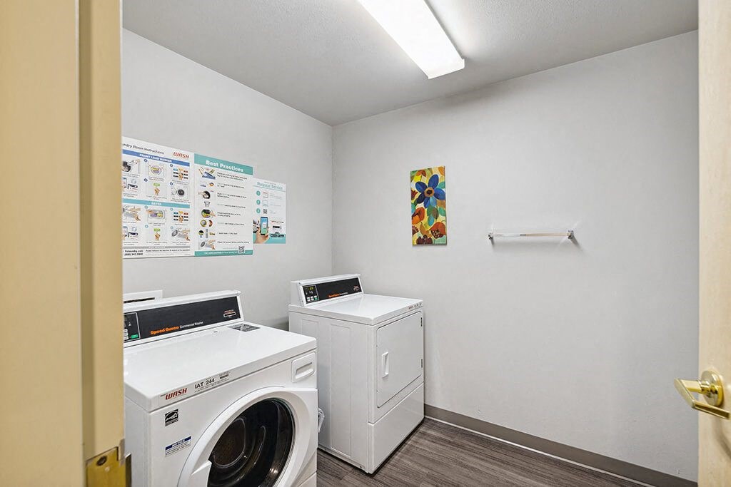 Laundry at Ballinger Court Senior Apartments in Edmonds, WA