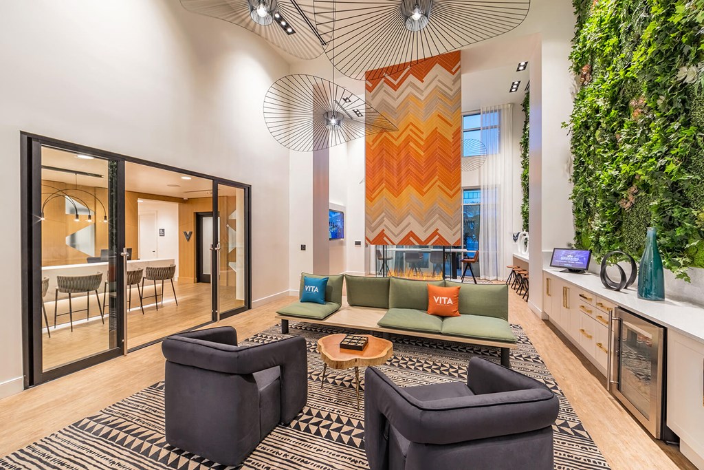 Leasing Lobby Vortex at Vita Apartment Homes in Orange, CA