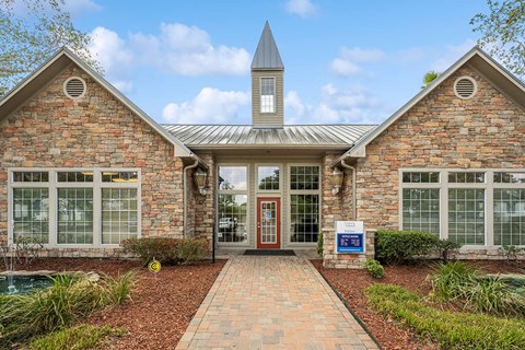 Exterior of leasing office at Fountains at Tidwell and The Enclave in Houston TX