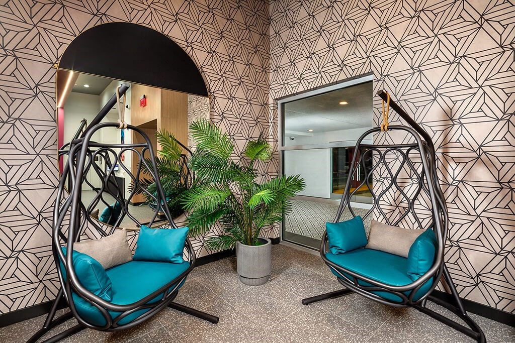 Leasing Ride Share Valet Chairs at Chroma Apartment Homes in Canoga Park CA