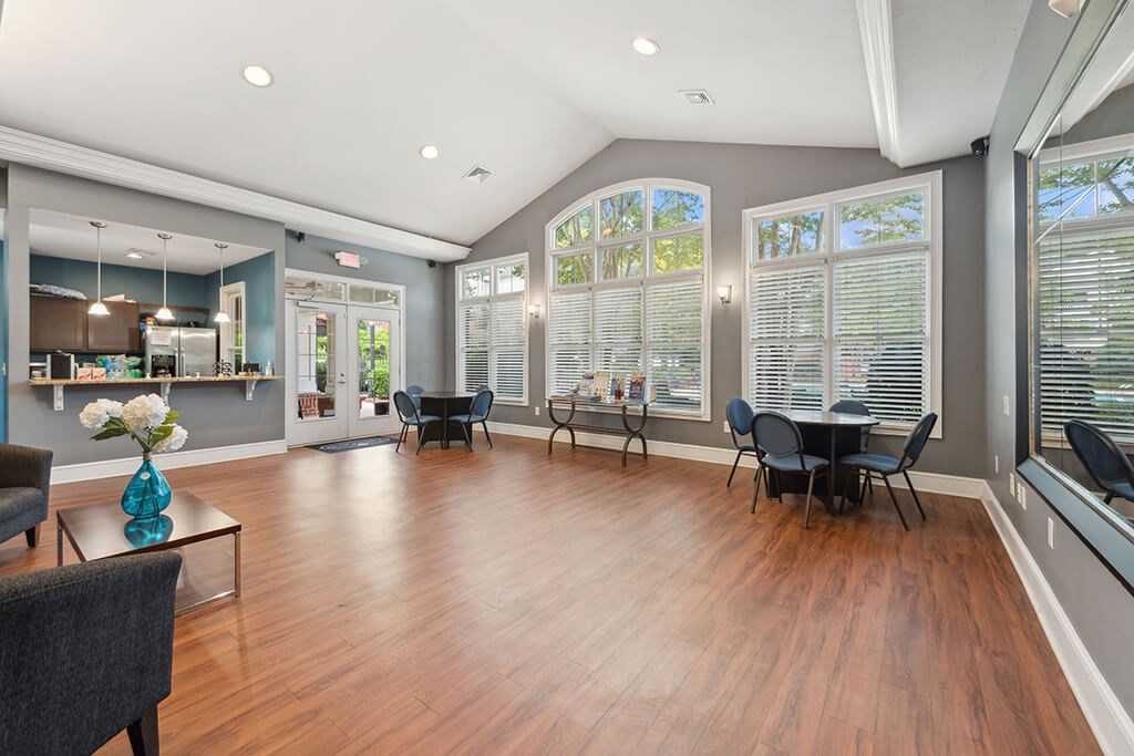 Leasing center interior at Falls Pointe at the Park Apartments in Durham NC