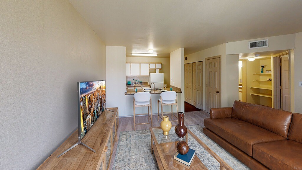 Living room at Paradise Oaks apartments in Austin TX