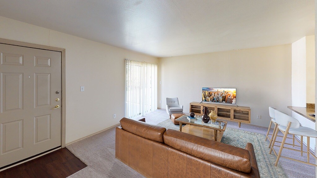 Living room at Paradise Oaks apartments in Austin TX