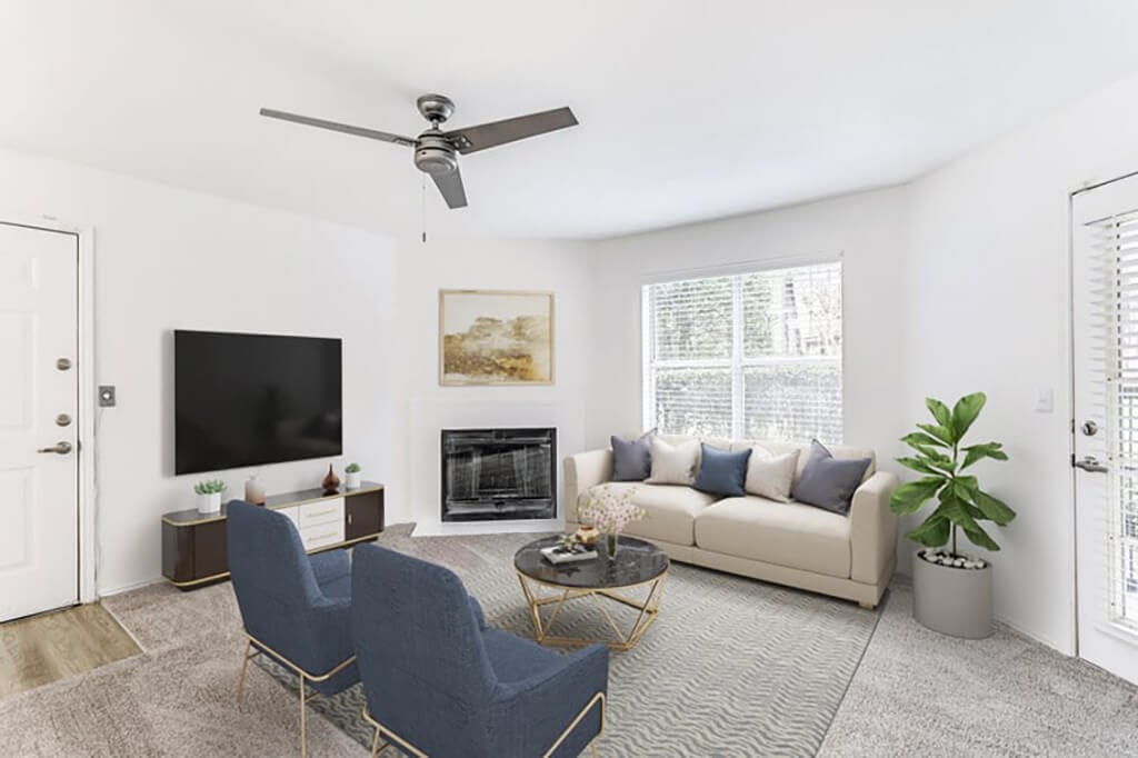 Living room at Landmark at Wynton Pointe Apartment Homes in Nashville TN