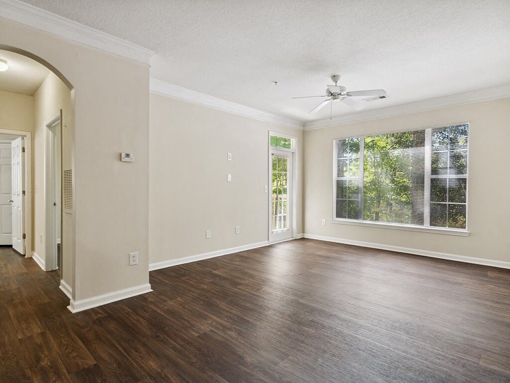Living room and hallway at Lakeside Vista in Kennesaw GA