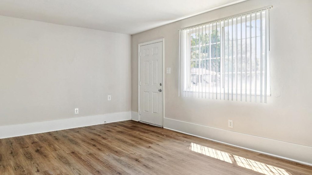 Living room with window at The Barrington in Silver Spring MD