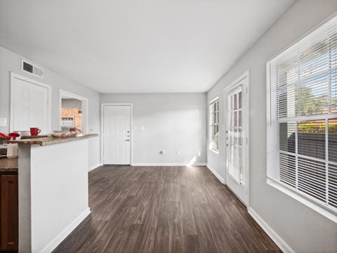 Living room at Forest Creek Apartments in Houston TX