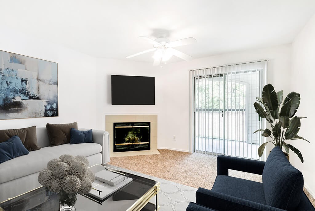 Living room at Landmark at Wynton Pointe Apartment Homes in Nashville TN