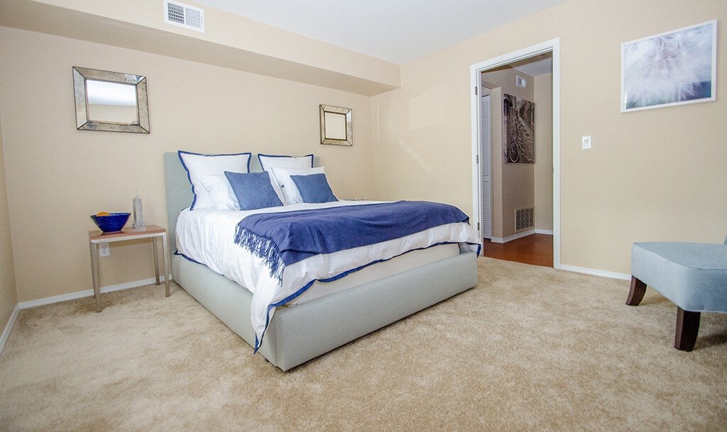 Loft Model Bedroom at Sky Rock Apartments in Longmont CO