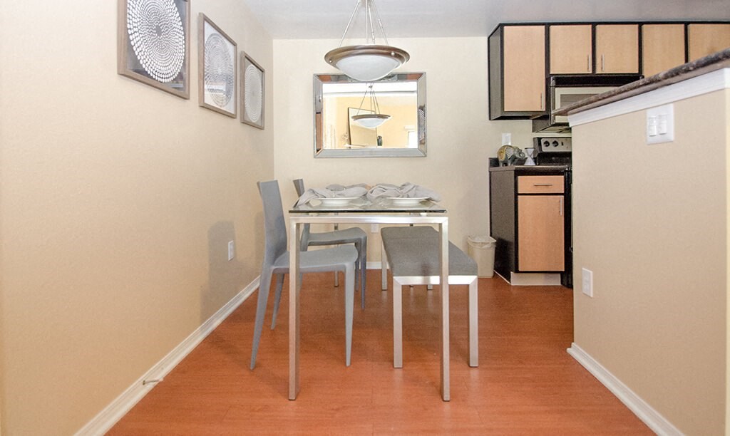 Loft Model Dining Area at Sky Rock Apartments in Longmont CO