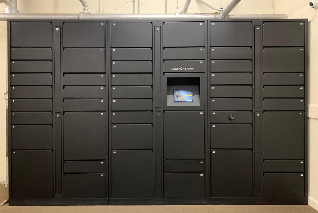 Luxer Package Lockers at 735 St Clair Apartments in Portland OR