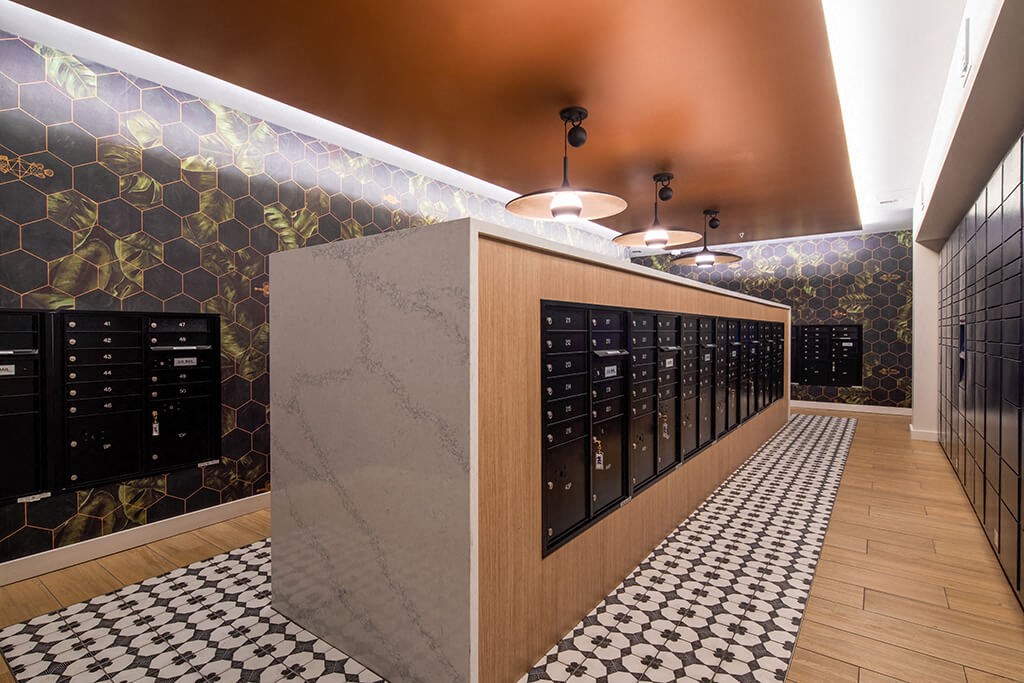 Mail Post Boxes and Amazon Hub at Chroma Apartment Homes in Canoga Park CA