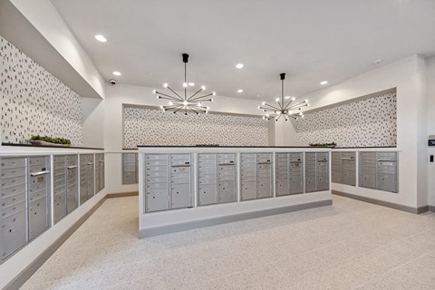 Mailroom at The Quill Apartments in Milford, MA