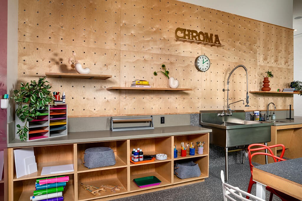 Makers Space Ideate Peg Board at Chroma Apartment Homes in Canoga Park CA